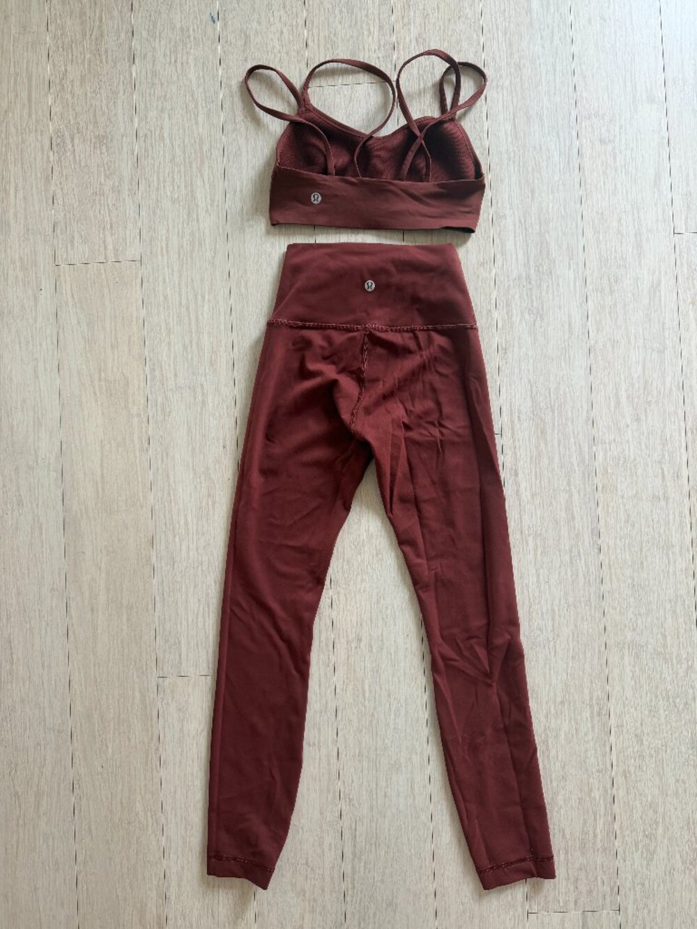Lululemon Rust Workout Set - Bra & Leggings